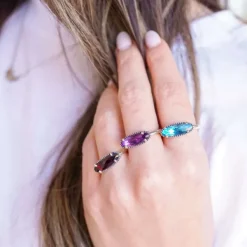 James Avery Artisan Jewelry Rings-Beaded Horizon Gemstone Ring