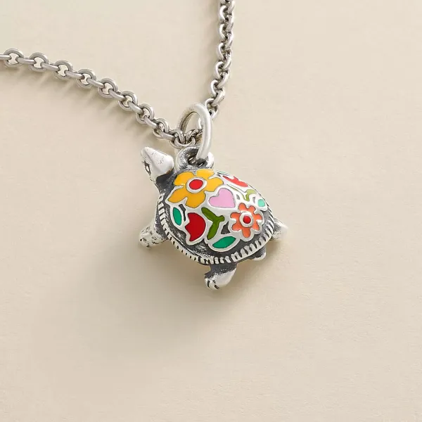 James Avery Artisan Jewelry Charms-Enamel Festive Turtle Charm