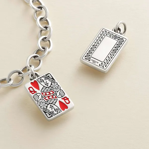 James Avery Artisan Jewelry Charms-Enamel Queen Of Hearts Charm