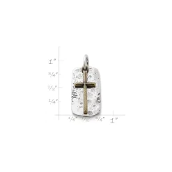 James Avery Artisan Jewelry Charms-Engravable Tag And Cross Charm