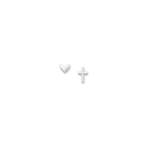 James Avery Artisan Jewelry Earrings-Faith And Love Studs