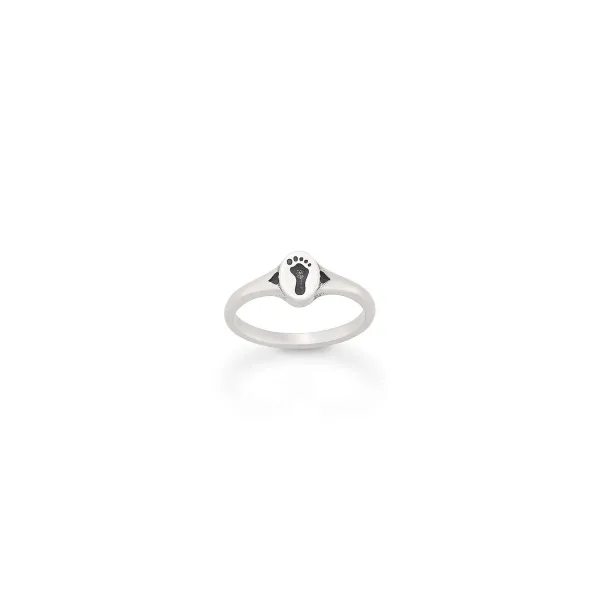 James Avery Artisan Jewelry Rings-Footprint And Hearts Ring