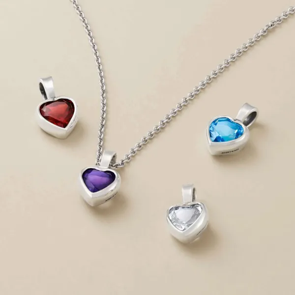 James Avery Artisan Jewelry Charms-Heart Gemstone Pendant