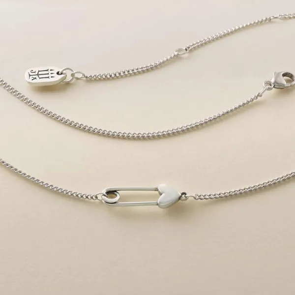 James Avery Artisan Jewelry Necklaces And Chains-Safety Pin Heart Necklace