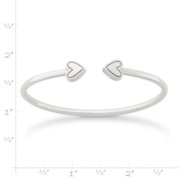 James Avery Artisan Jewelry Bracelets-Two Hearts Flexible Cuff Bracelet
